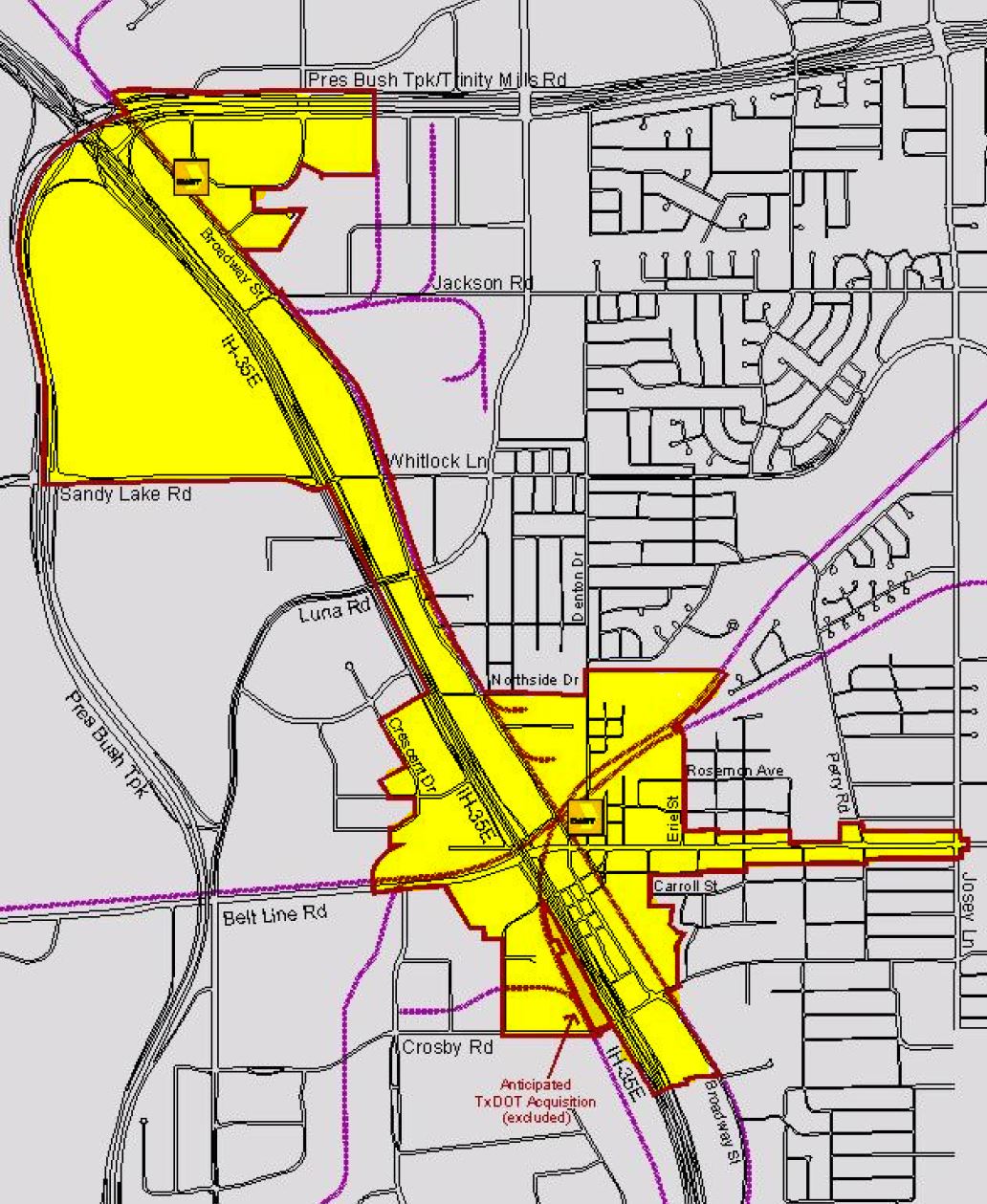 TIRZ Boundary Map (highlighted)